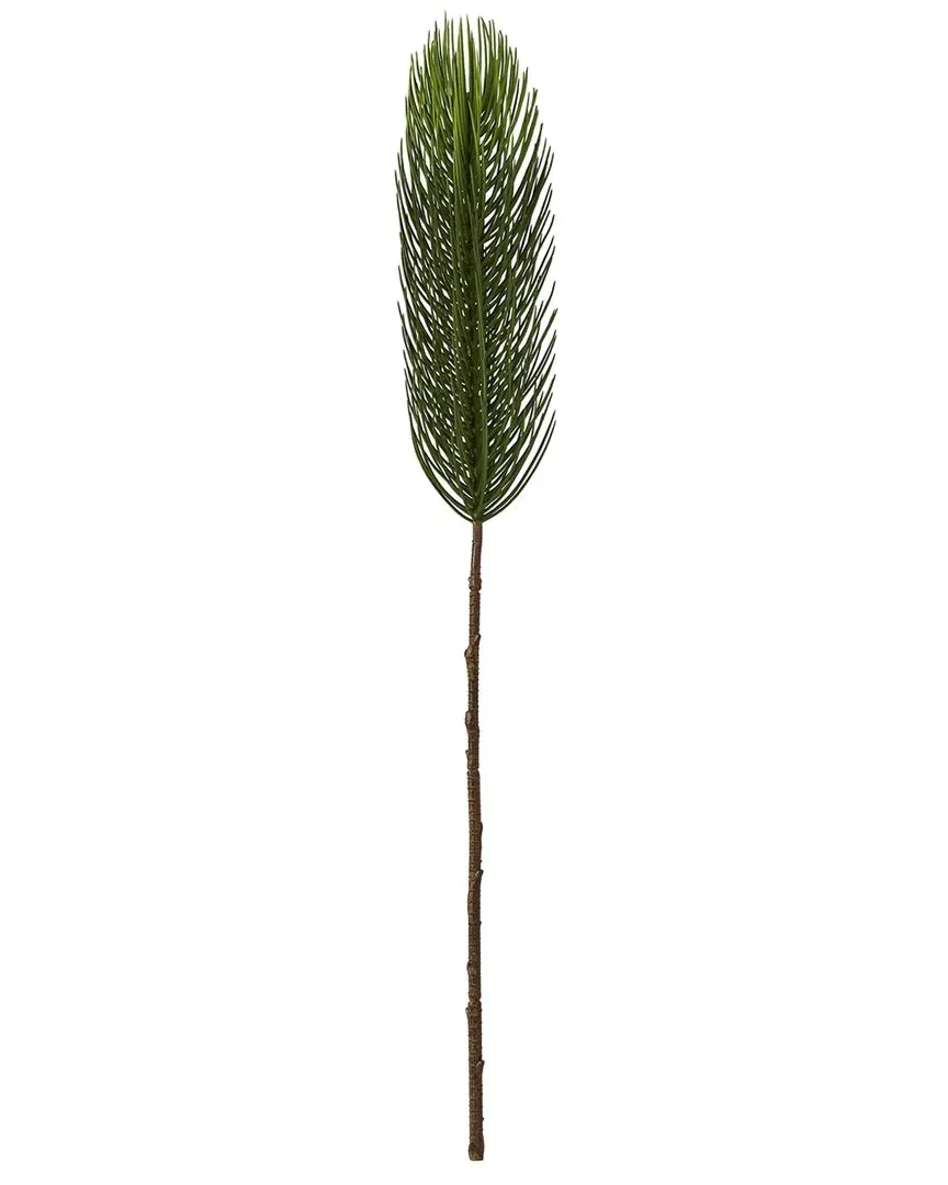 Nearly Natural Set of 3 Pine Artificial Stems - Green image