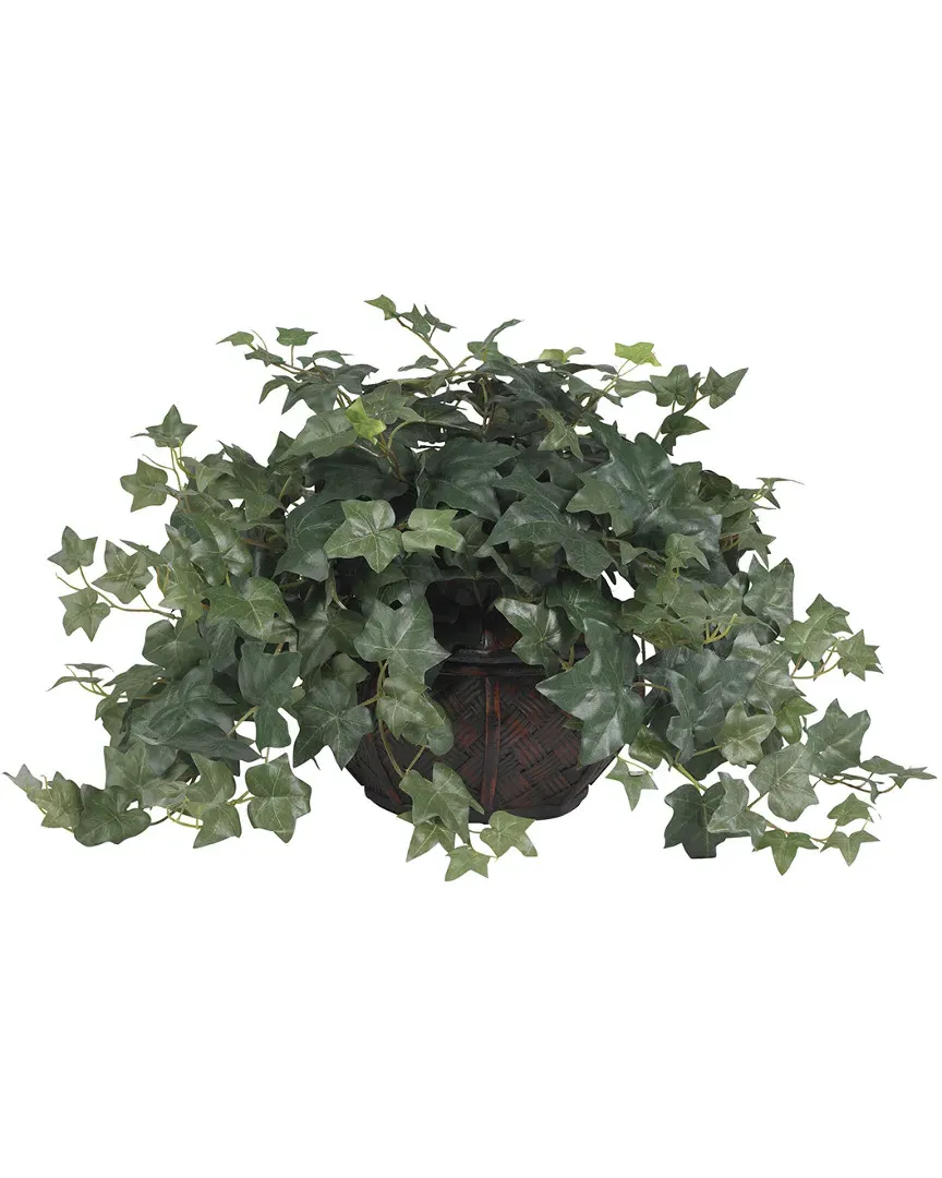 Puff Ivy with Vase Silk Plant - Green image
