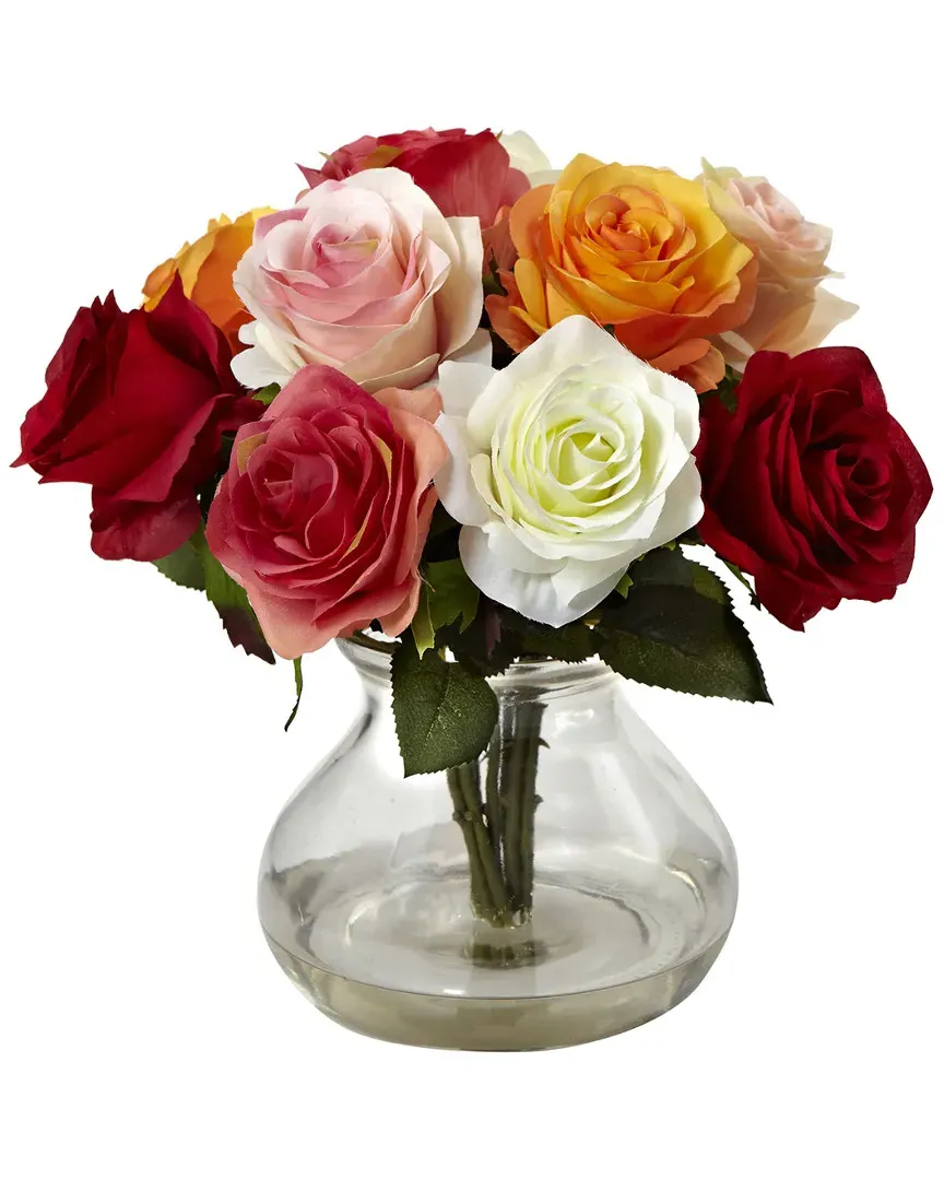 Rose Arrangement with Vase - Multi-color