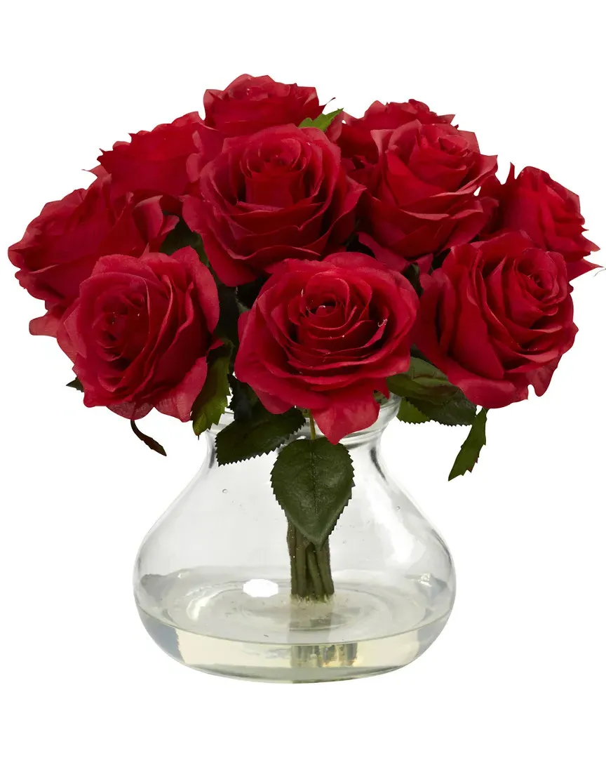 Rose Arrangement with Vase - Red