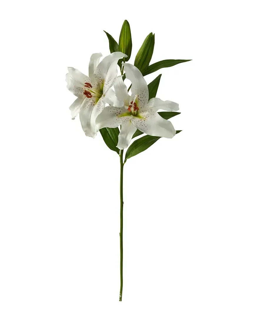 Set of 2 31in Ruburn Lily Artificial Flower - White image