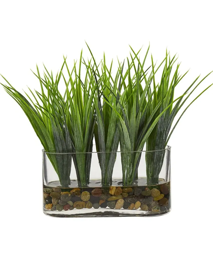 Vanilla Grass Artificial Plant in Vase - Green image