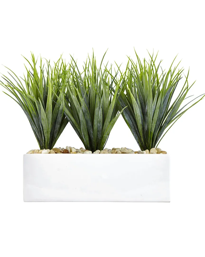 Vanilla Grass Rectangular Planter - Green