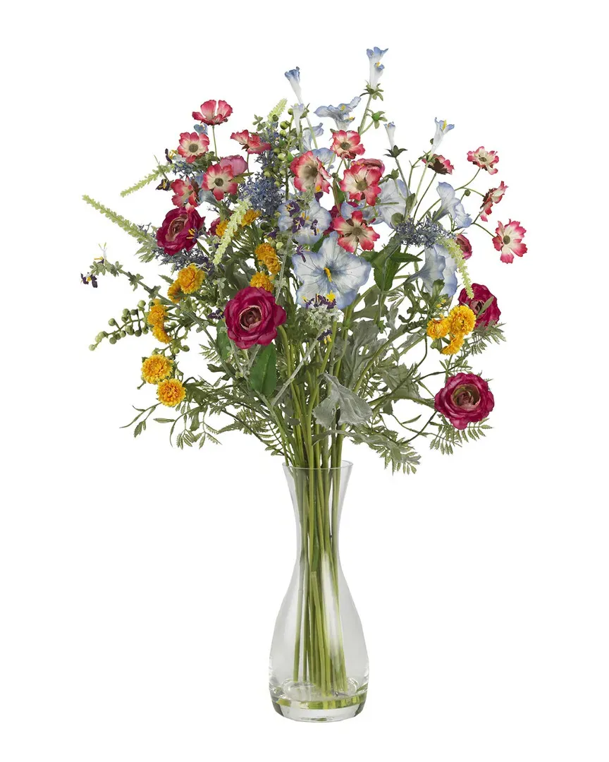 Veranda Garden Silk Flower Arrangement - Multi-color