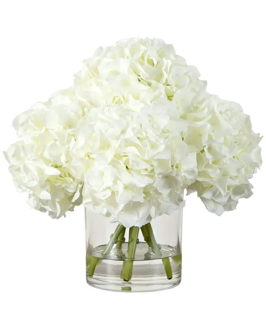 Wedding Collection 14in Artificial Hydrangea Arrangement - White