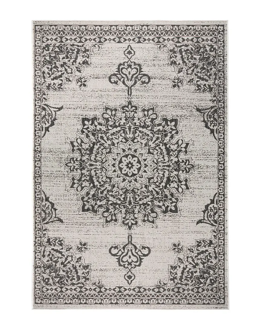 Country Azalea Indoor/Outdoor Rug - Gray/Black, Polypropylene image