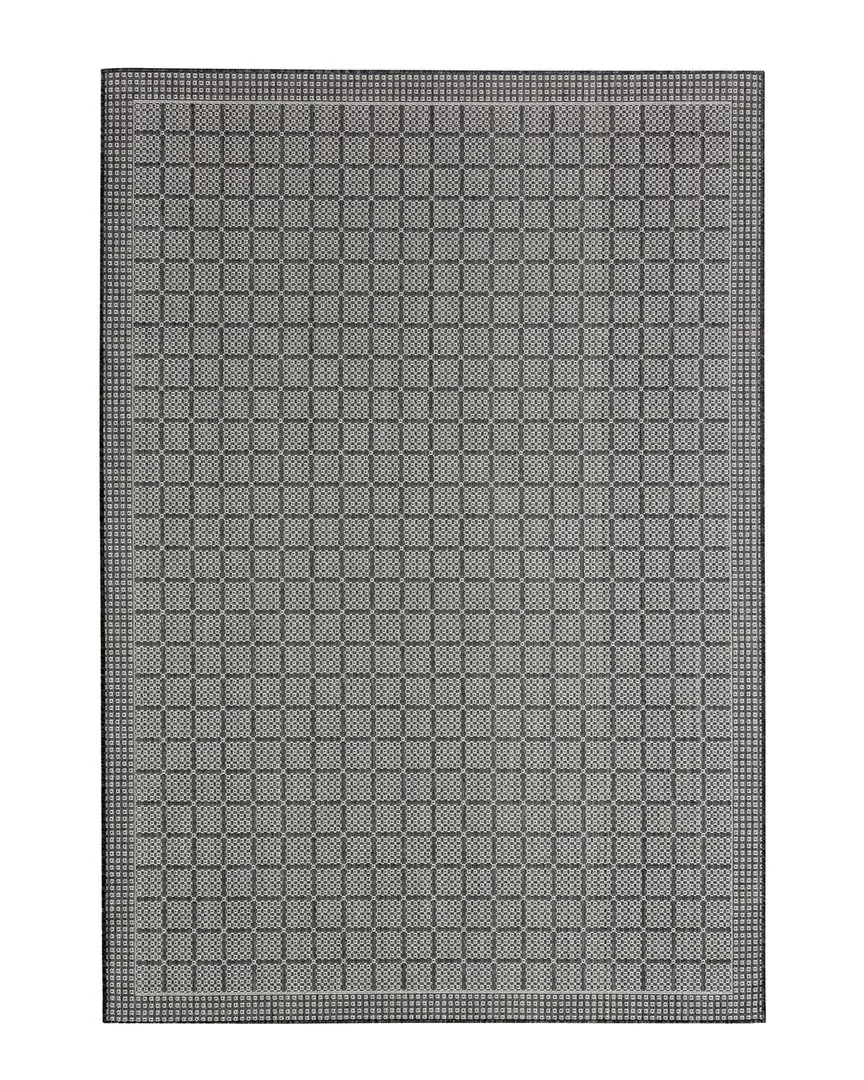 Patio Country Luna Indoor/Outdoor Rug - Black, Polypropylene