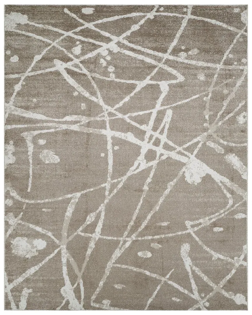 Archie Machine Washable Area Rug - Brown, Polyester