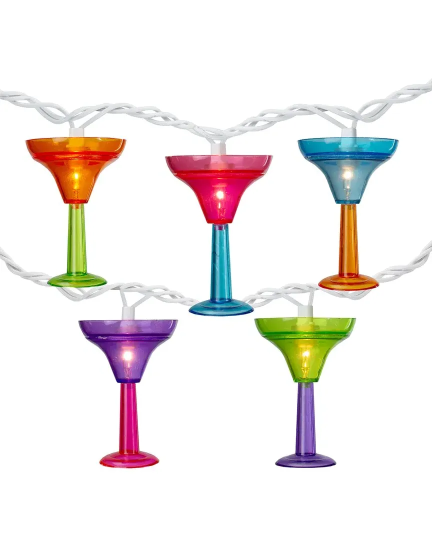 10ct Margarita Glass Summer String Lights - Multicolor image