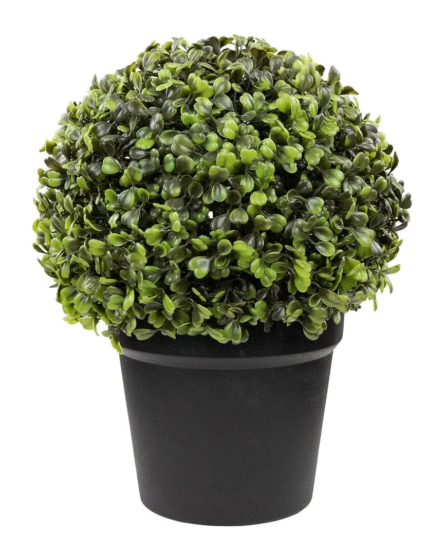 12in Potted Artificial Boxwood Plant - Green image