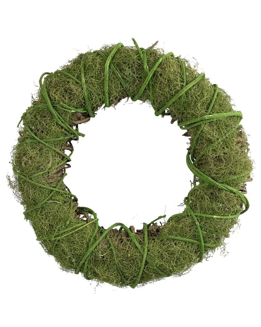 15in Moss & Vine Artificial Spring Wreath - Green
