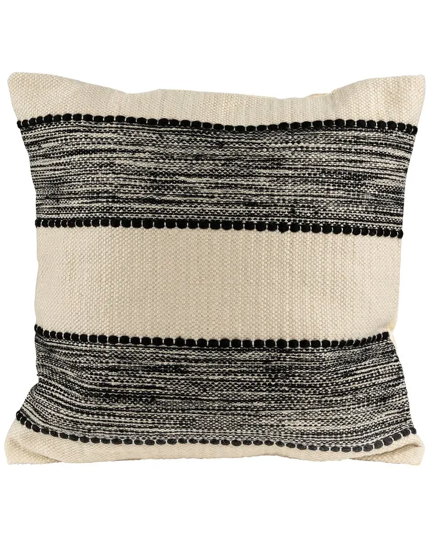 20in Square Outdoor Throw Pillow - Black, Polyester image