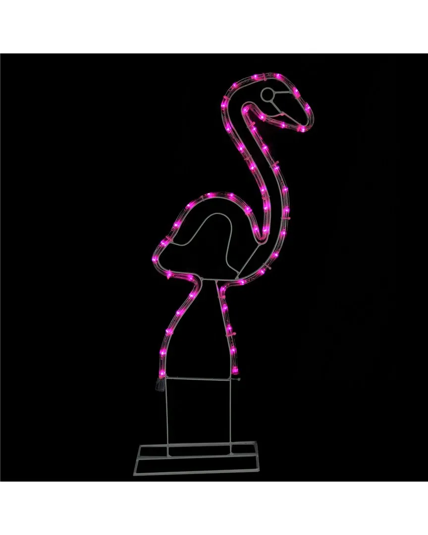 24in Flamingo LED Rope Light Silhouette - Pink image