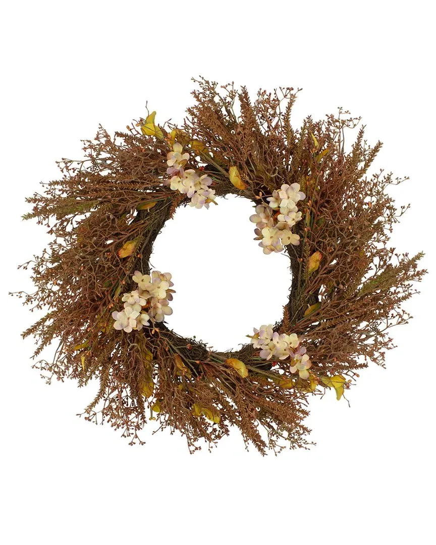 32in Fall Grass Artificial Wreath - Green