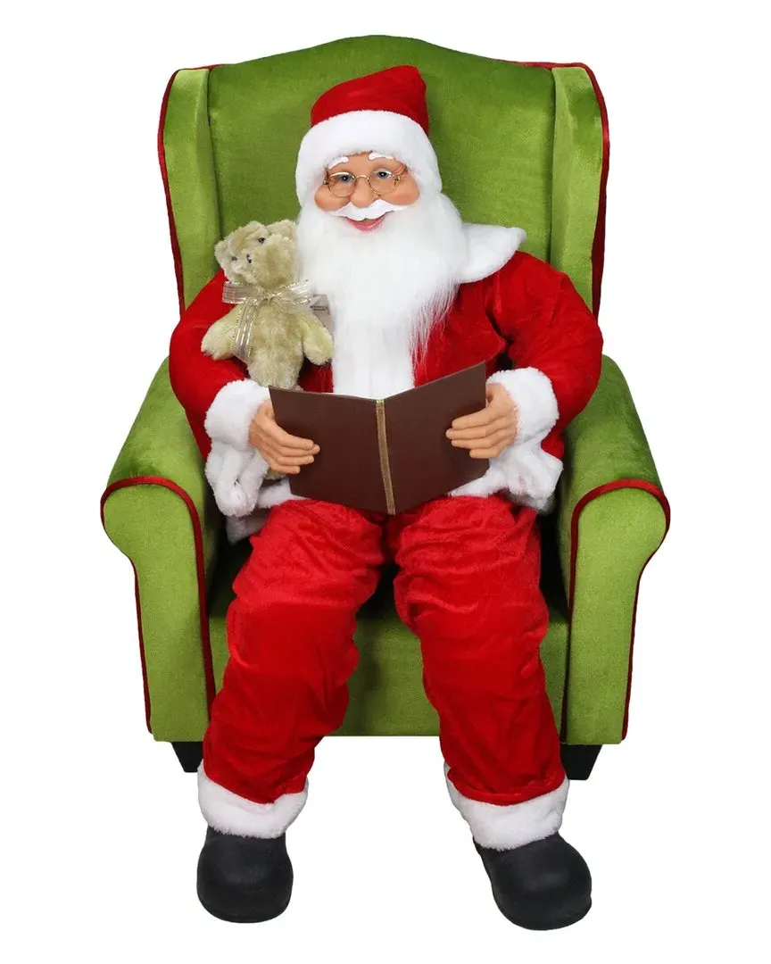 32in Santa Claus Sitting Christmas Figure - Red image
