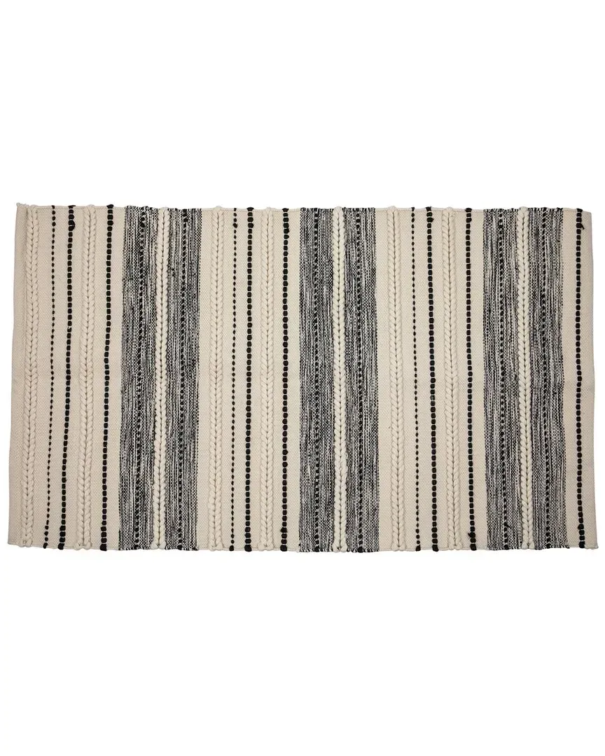 3.5x2.25ft Twisted Textured Handloom Woven Outdoor Throw Rug