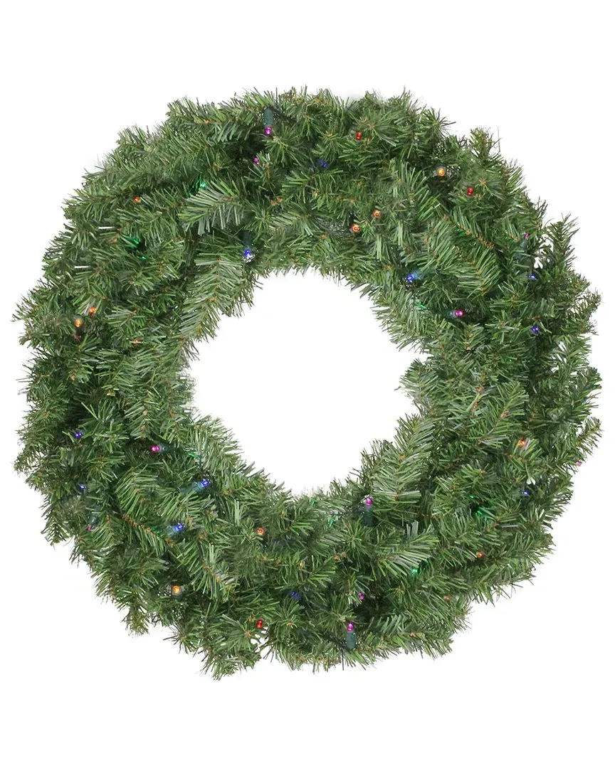 36in Pre-Lit Canadian Pine Christmas Wreath - Green