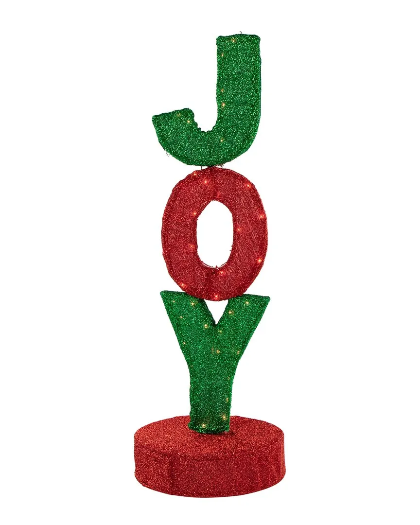 39in Lighted Joy Outdoor Christmas Display - Red image