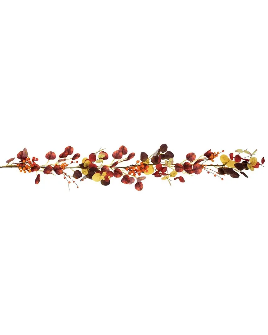 5ft Berries & Leaves Artificial Fall Harvest Garland - Red