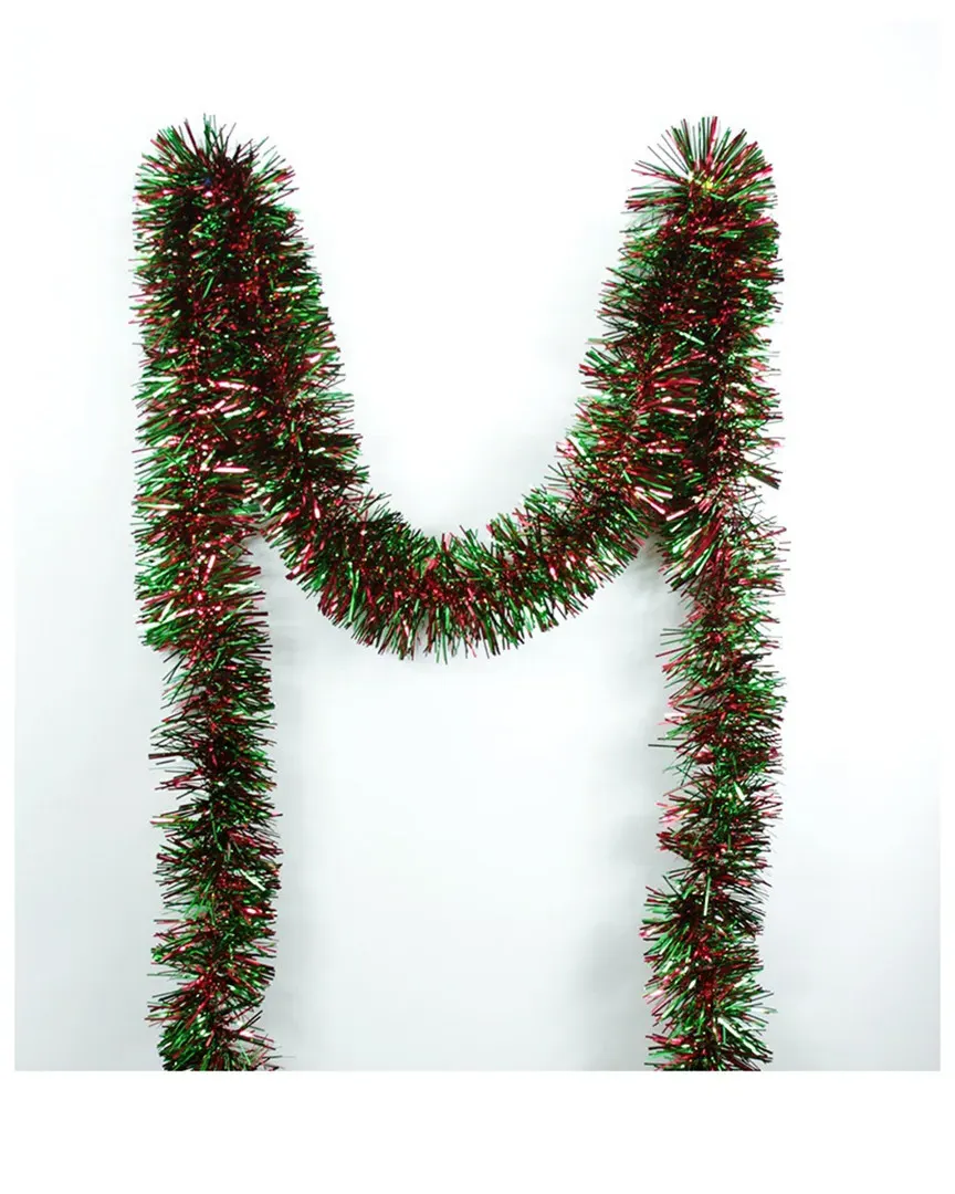 6 Ply Christmas Tinsel Garland - Red & Green image