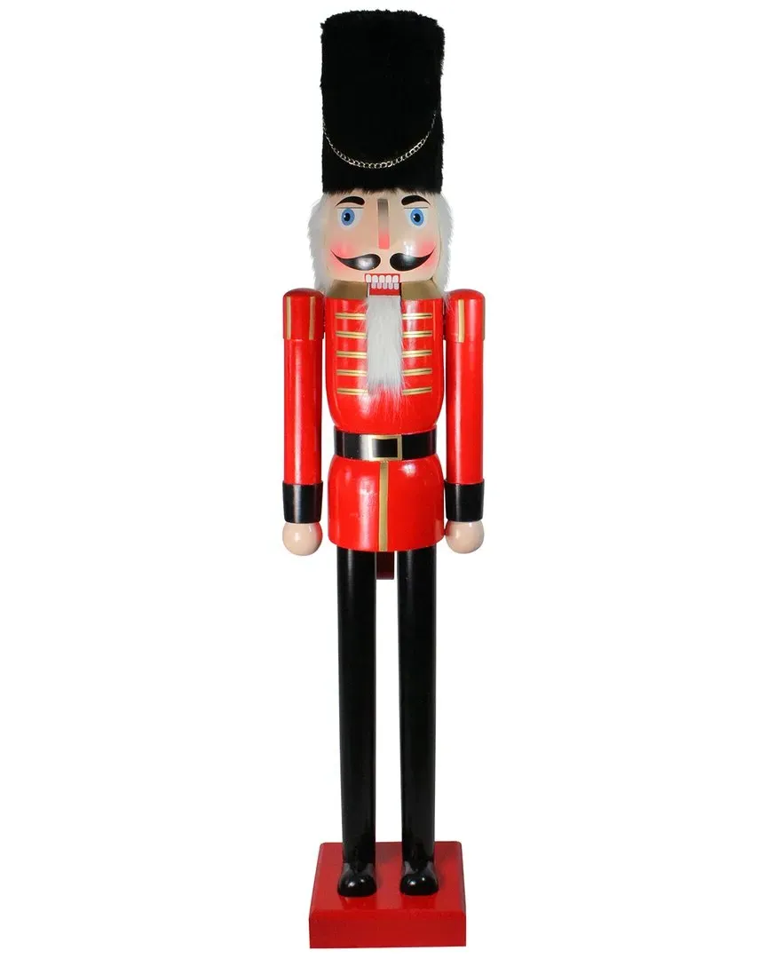 6ft Giant Christmas Nutcracker Soldier - Red, Wood image
