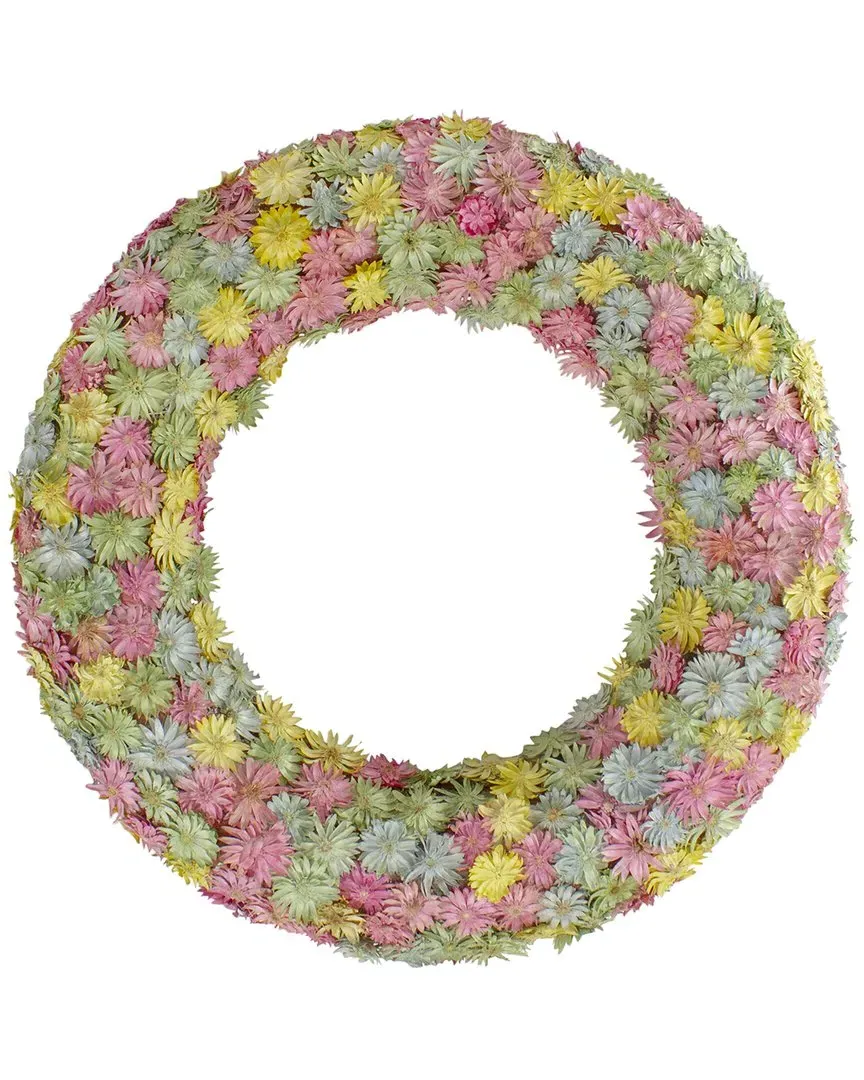 Daisy Spring Floral Wreath - Pink image