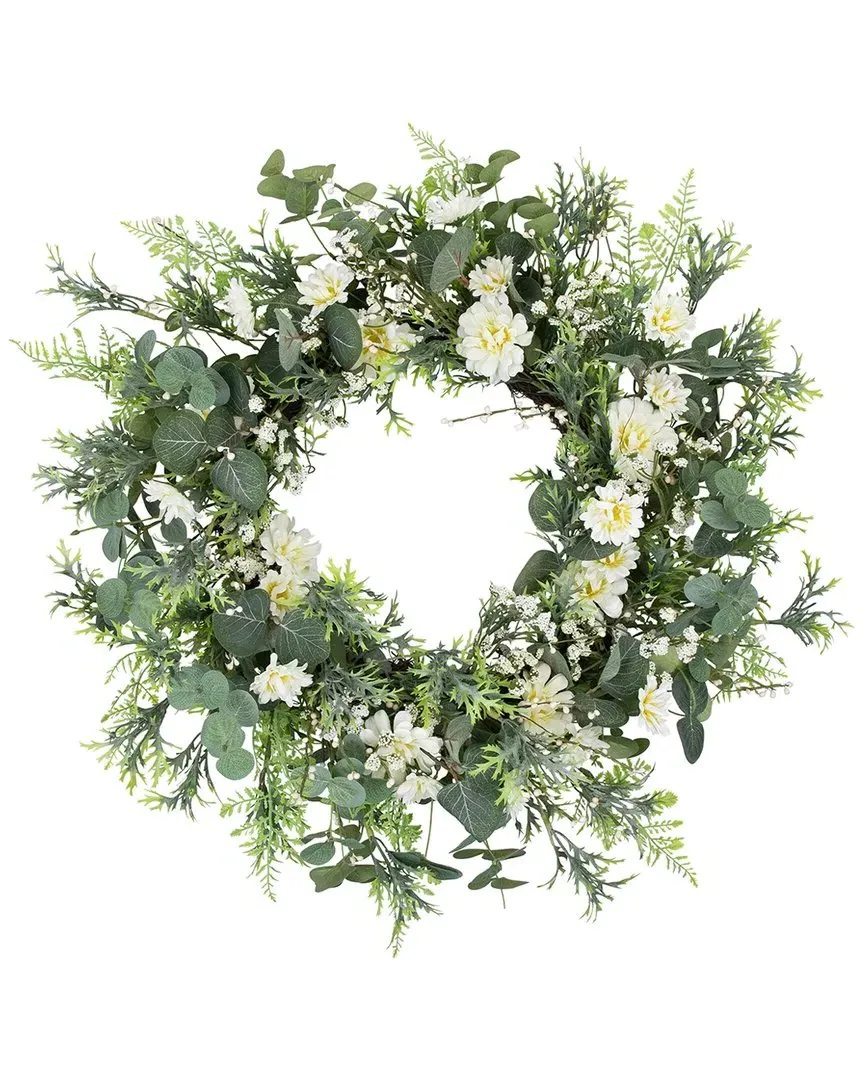 Fern & Eucalyptus Floral Wreath - Green
