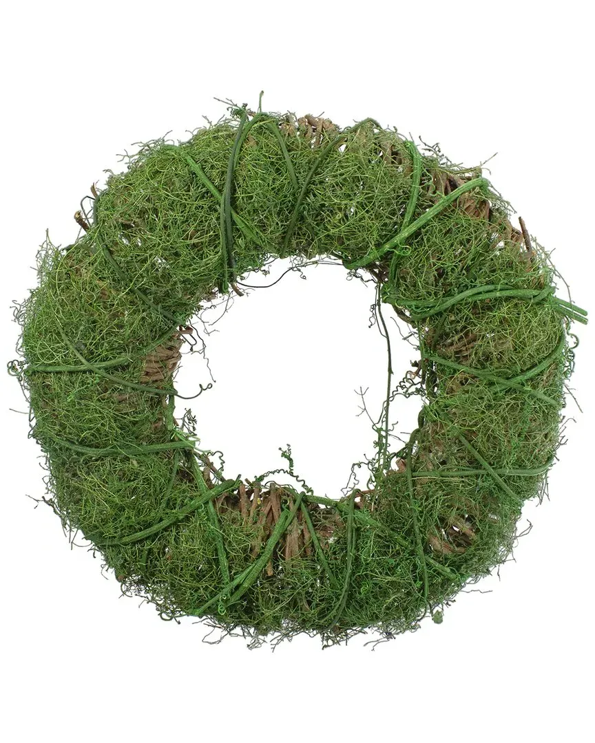 Moss & Twig Artificial Spring Wreath - Green