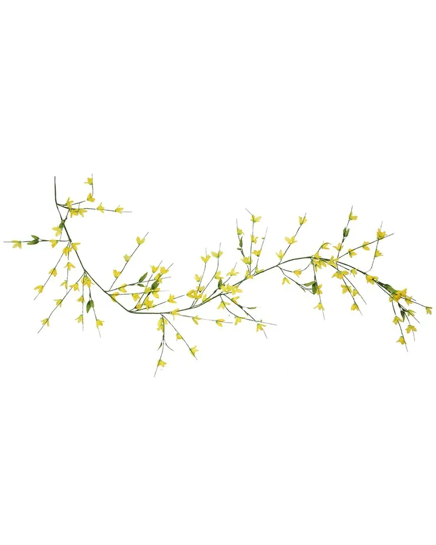 Northlight 5ft Artificial Spring Floral Garland - Green image