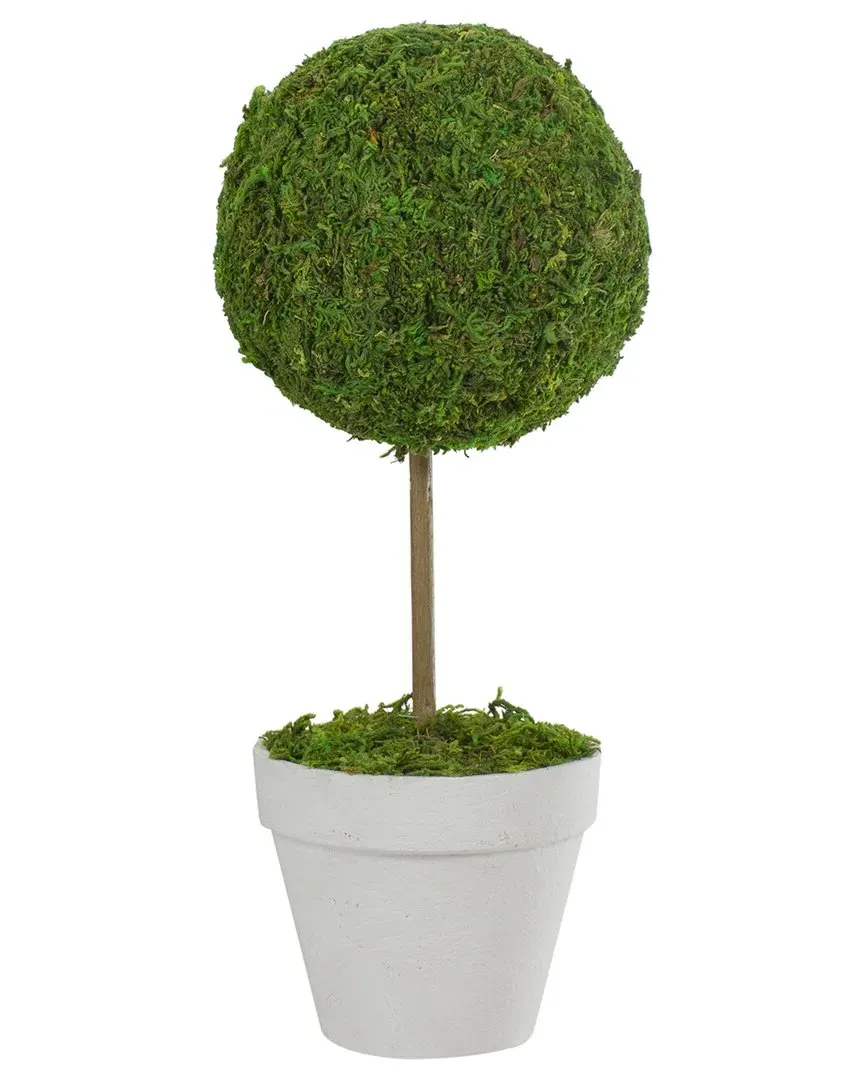 Reindeer Moss Ball Potted Artificial Topiary Tree - Green image