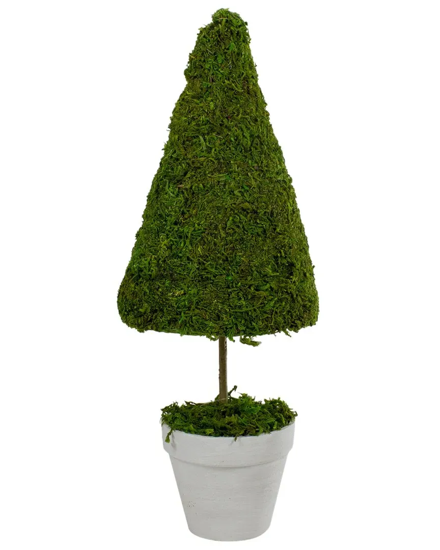 Reindeer Moss Potted Artificial Topiary Tree - Green