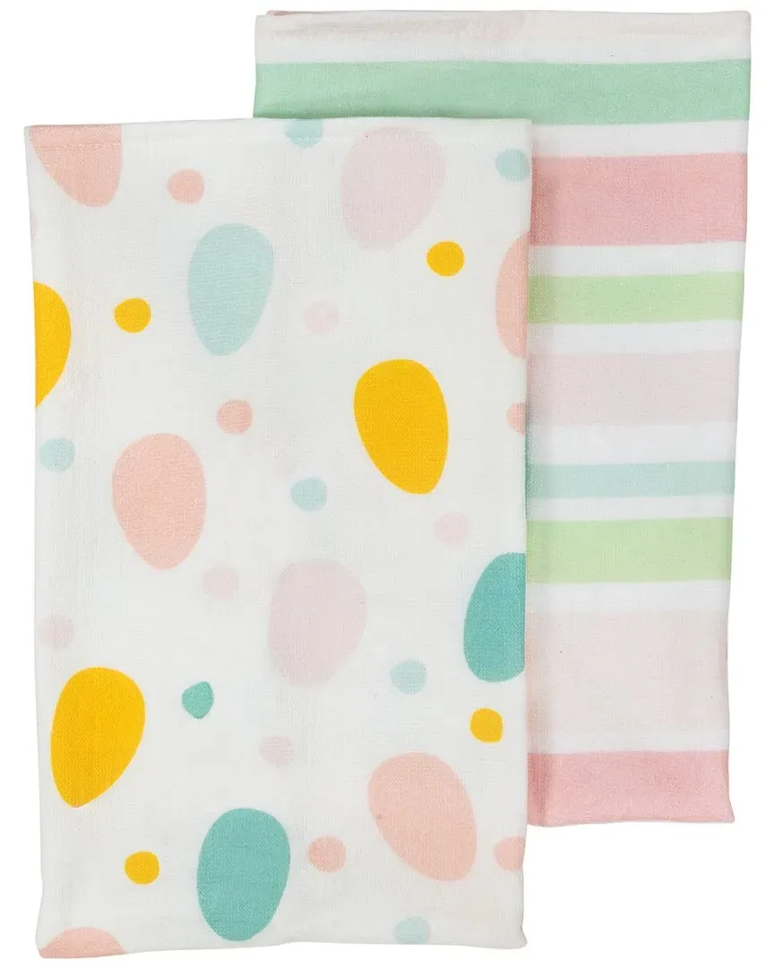 Set of 2 Kitchen Towels - White, Polyester image