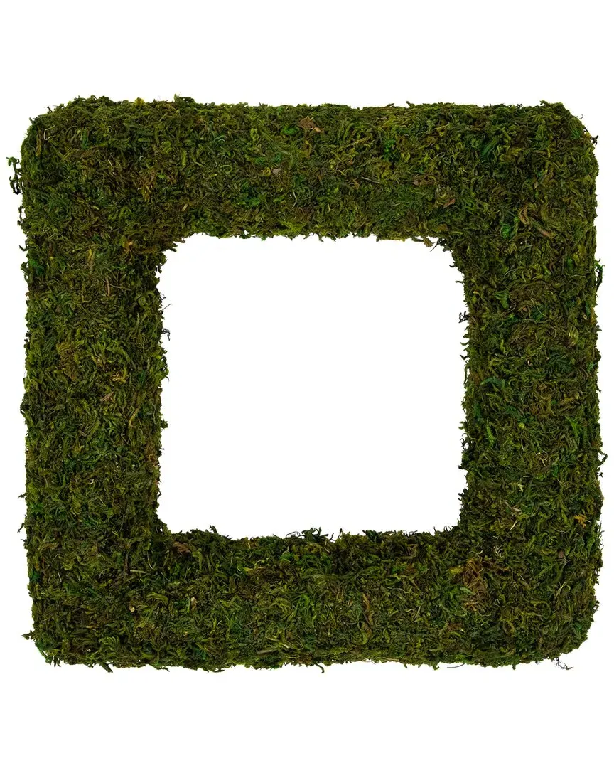 Square Reindeer Moss Wreath - Green
