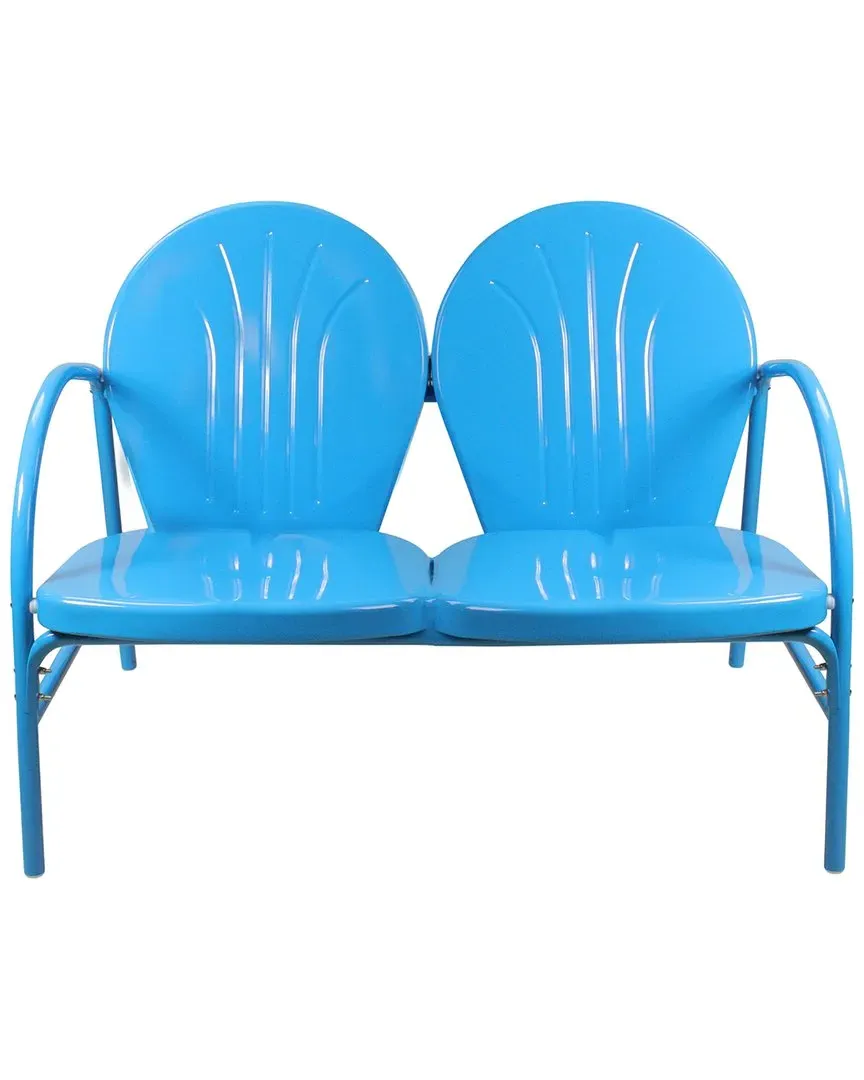 Tulip 2-Seater Loveseat - Blue, Steel