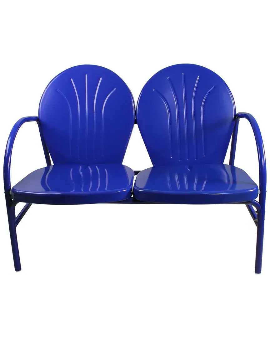 Tulip 2-Seater Loveseat - Blue, Steel