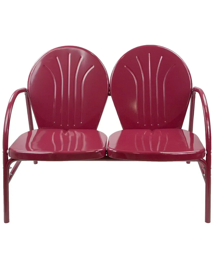 Tulip 2-Seater Loveseat - Pink, Steel