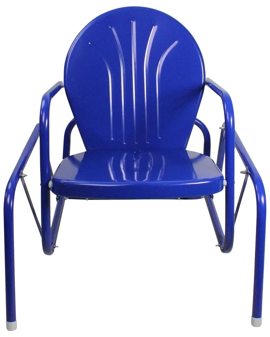Tulip Glider Patio Chair - Blue, Steel image
