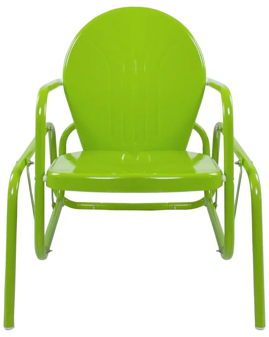 Tulip Glider Patio Chair - Lime Green, Steel