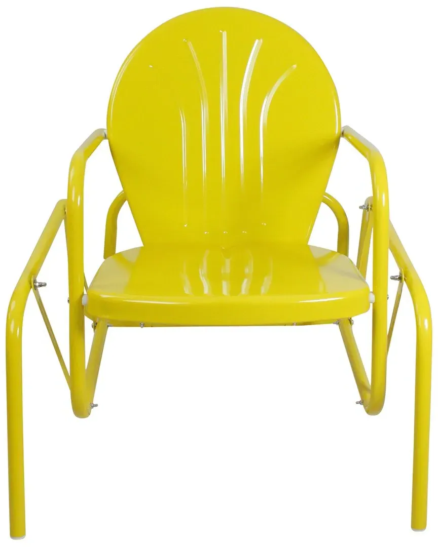 Tulip Glider Patio Chair - Yellow, Steel