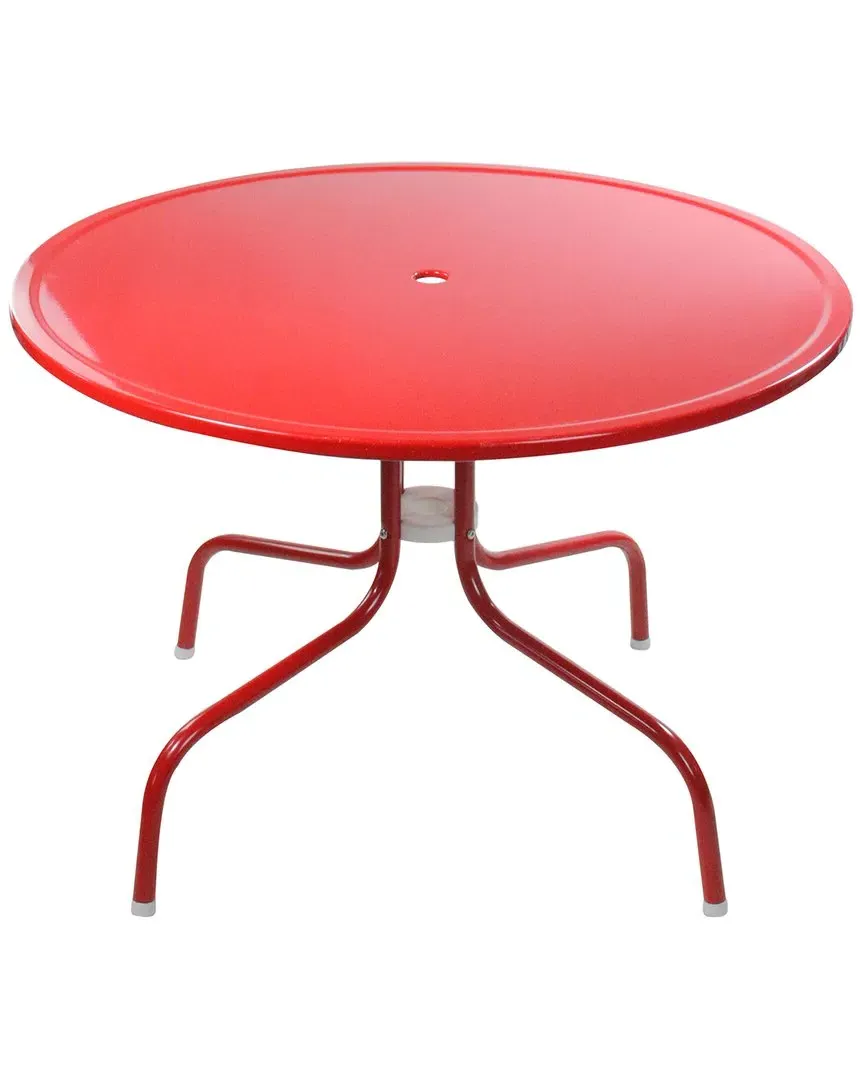 Tulip Round Dining Table - Red, Steel