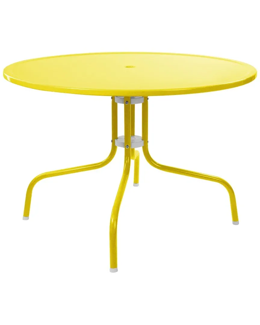 Tulip Round Dining Table - Yellow, Steel