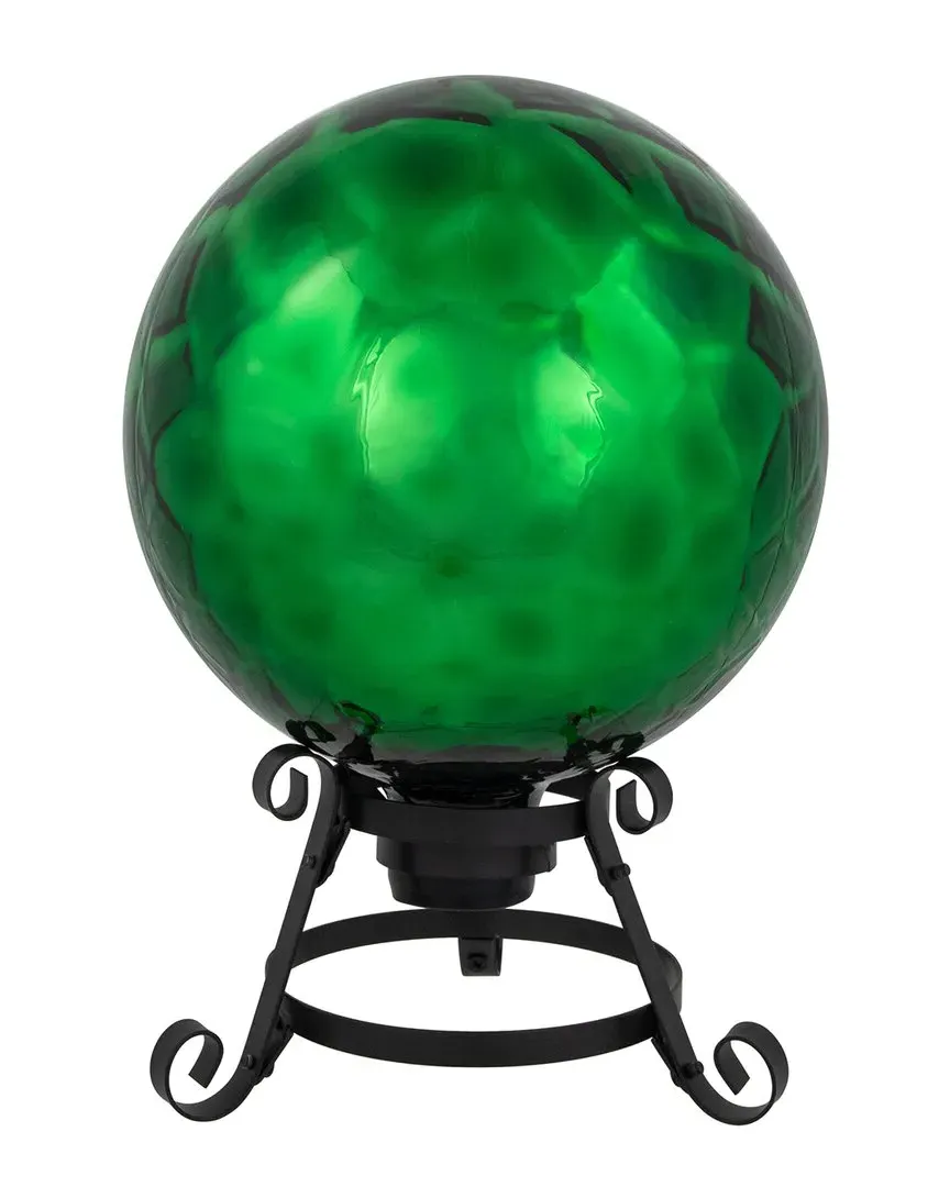Turtle Shell Mirrored Garden Gazing Ball - Green, Glass image