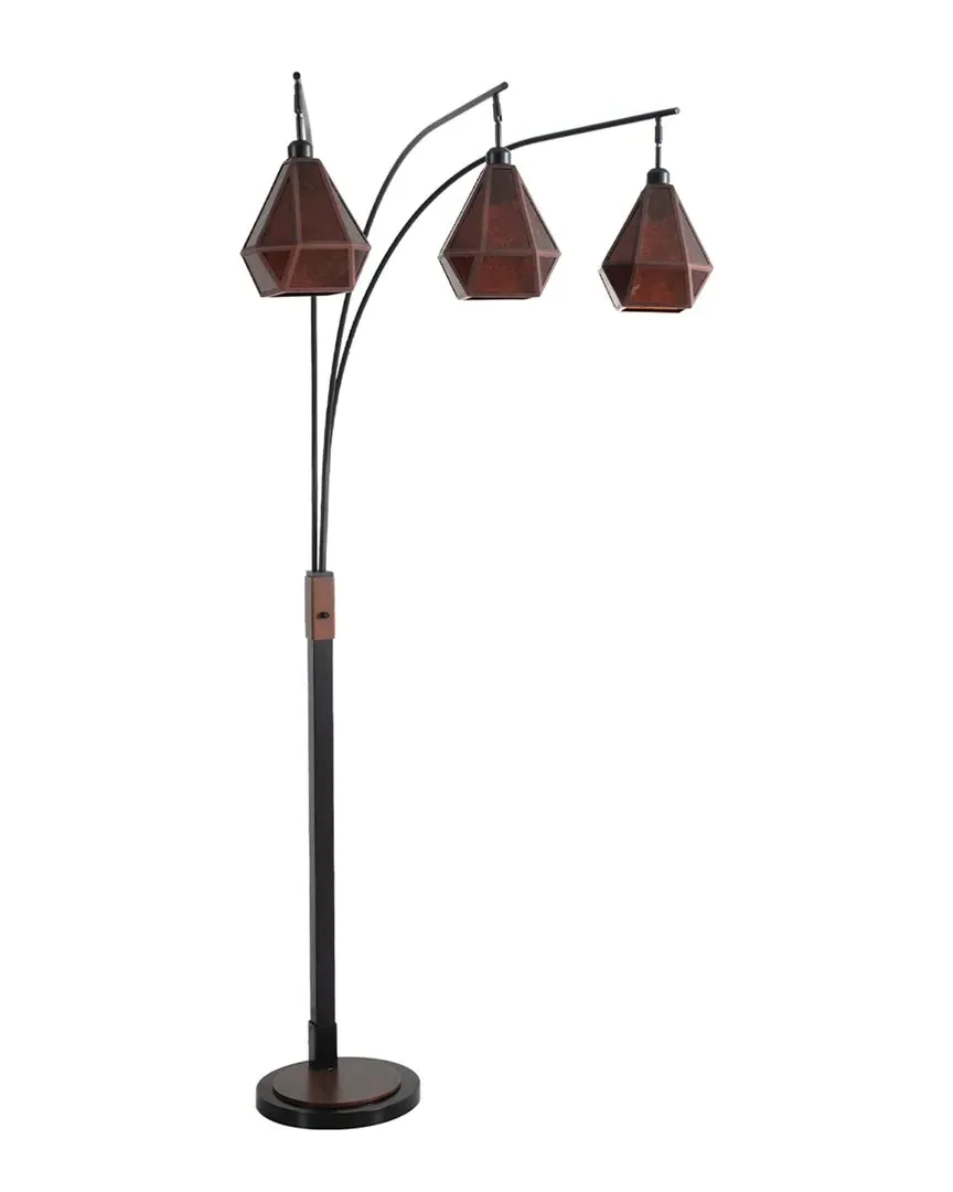 Artifact 3 Light Arc Floor Lamp - Bronze, Mica