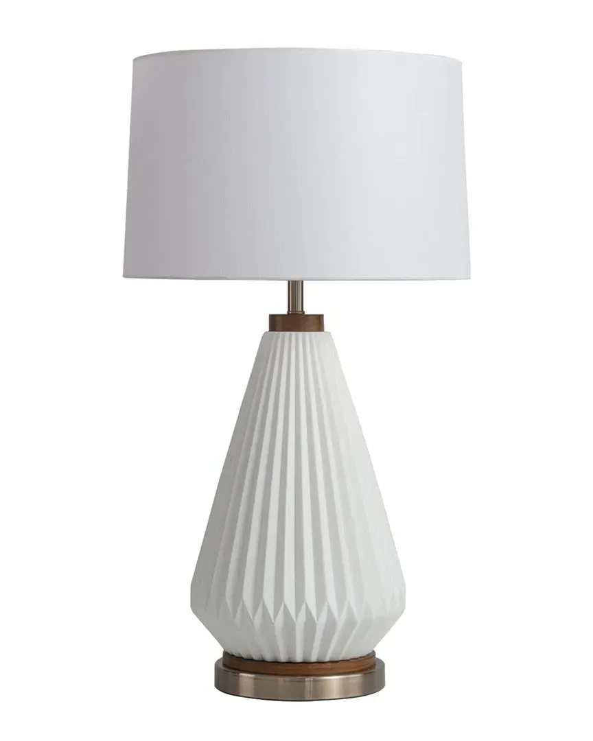Concord Trapezoid Bone Porcelain Table Lamp - Brass image