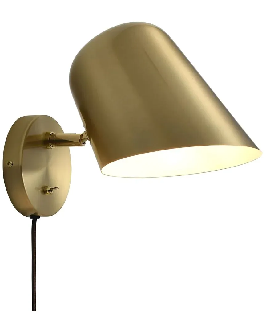 Culver Plug-In Wall Sconce - Brushed Brass, Steel