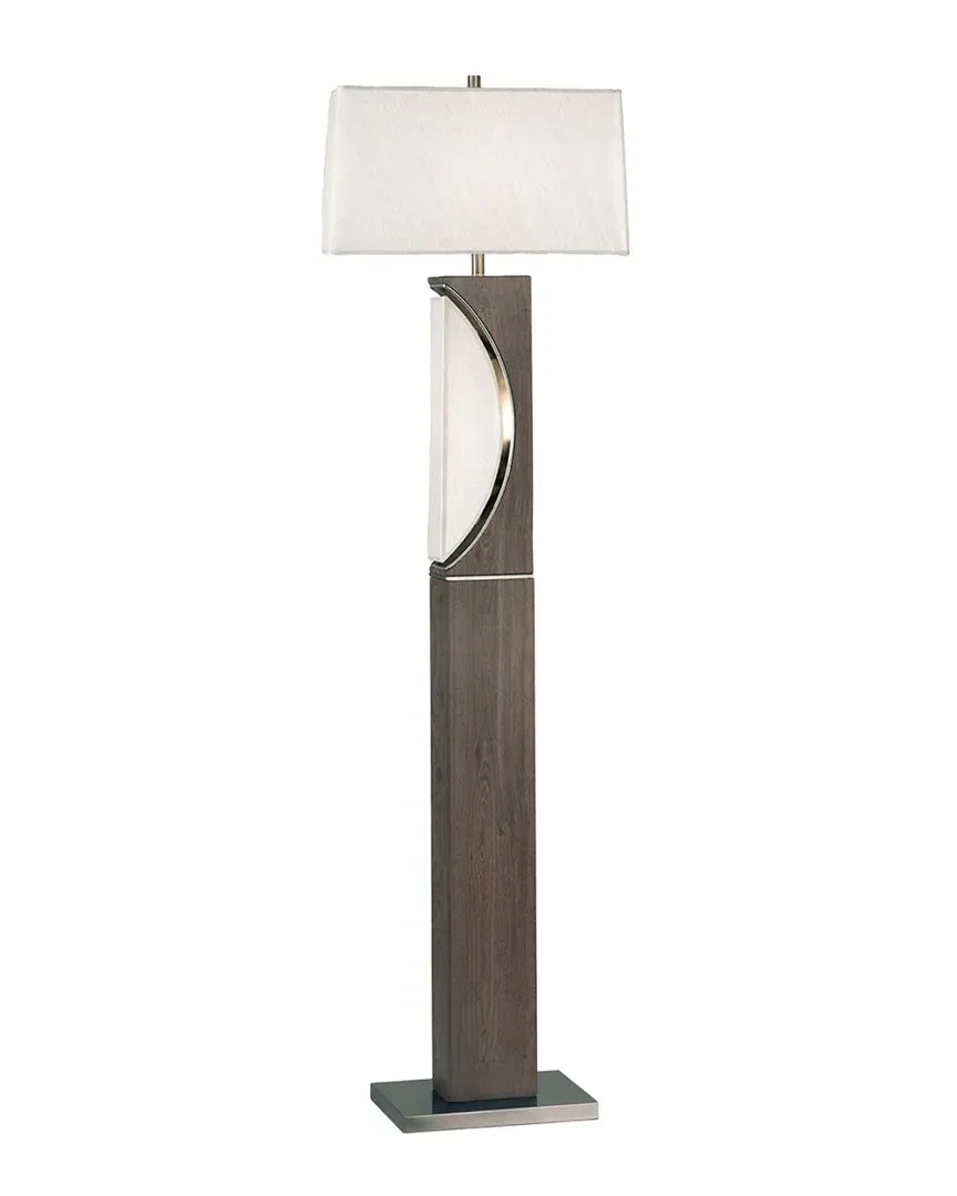 Half Moon Floor Lamp with Nightlight - Charcoal Gray