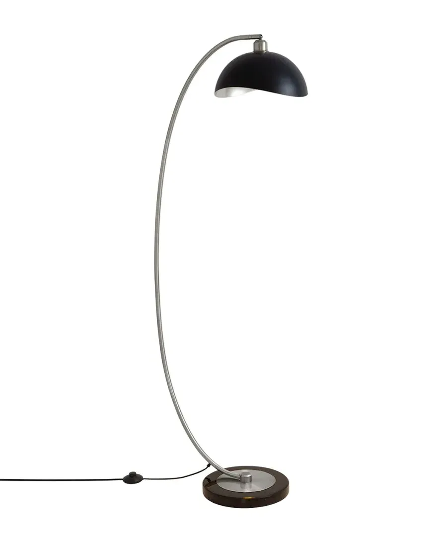 Luna Bella Chairside Arc Floor Lamp - Black, Steel