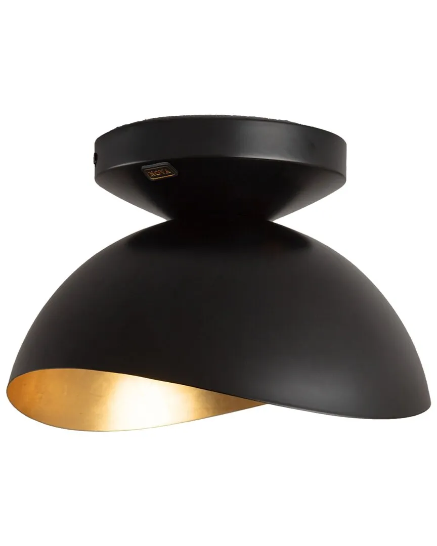Luna Bella Flush Mount Ceiling Light - Matte Black, Steel