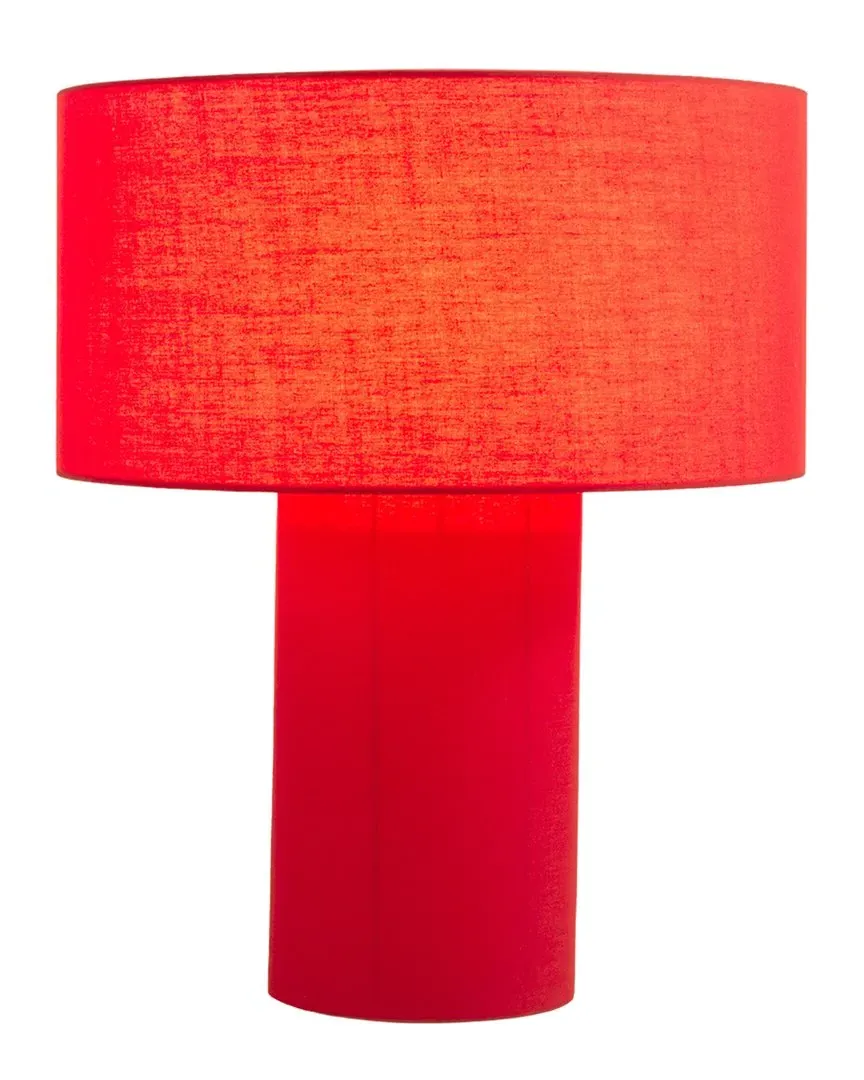 Moonlight Table Lamp with Linen Shade - Red
