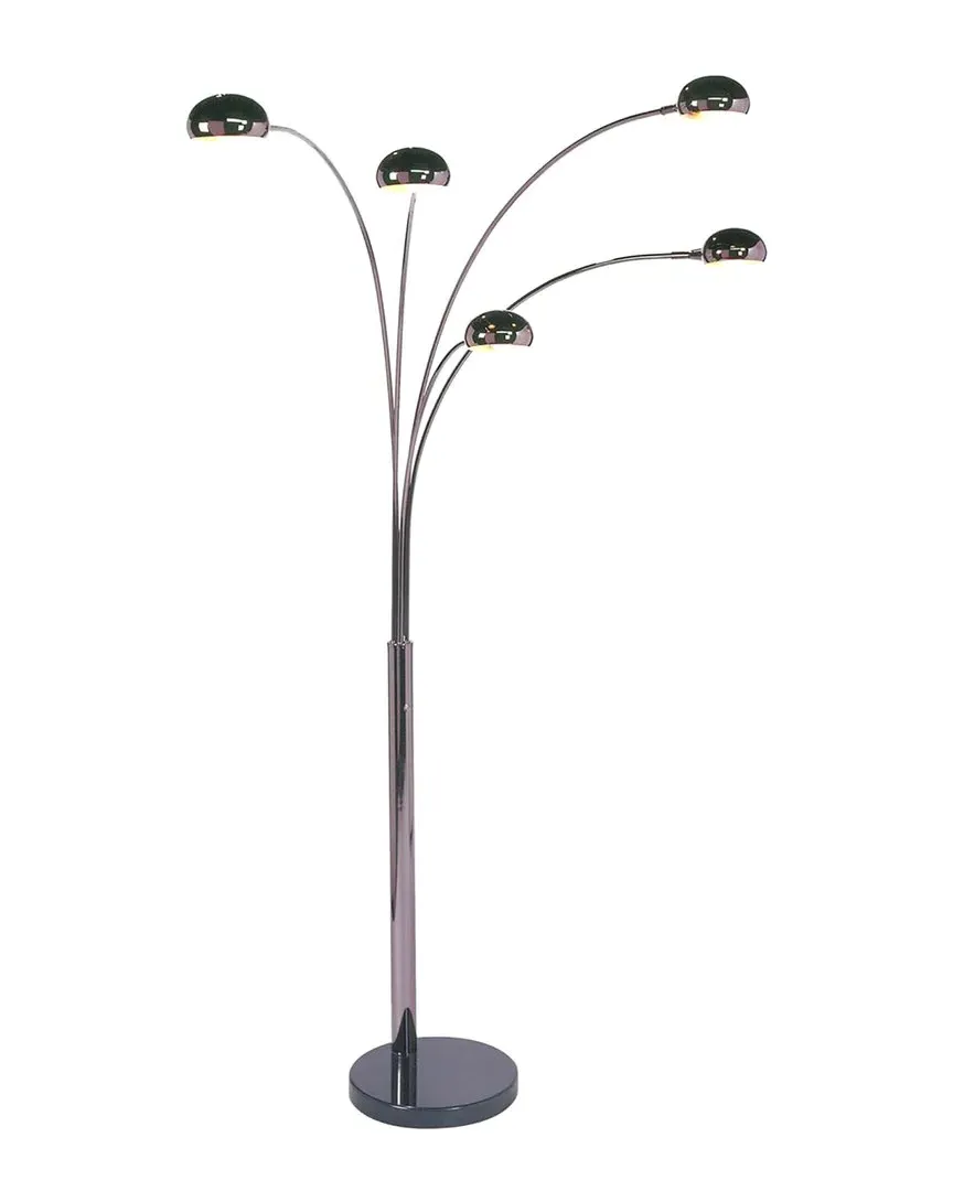 Mushroom 5 Light Arc Floor Lamp - Black Nickel, Steel image